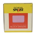 School Smart Block Erasers, Medium, Pink, Pack of 60 PK SS000786